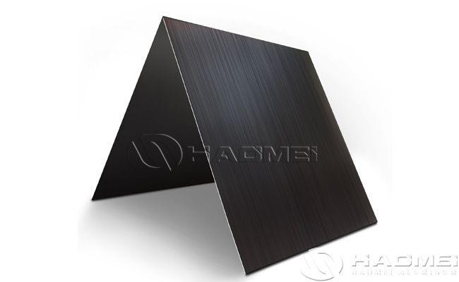 brushed black aluminum sheet